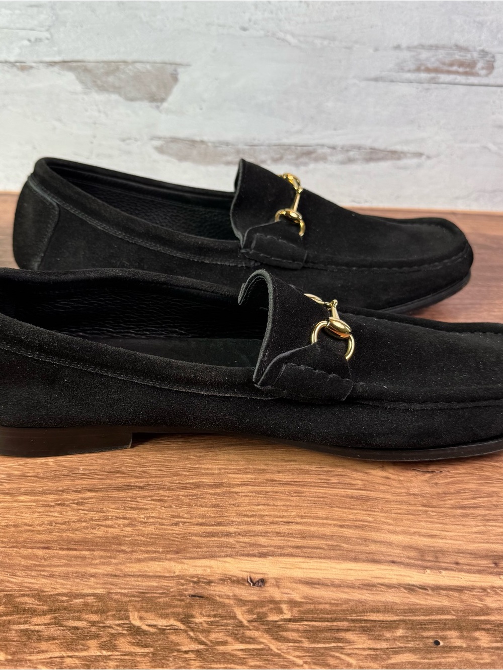 Gucci Men’s Black Suede Classic Horsebit Loafers 12.5 D - Picture 3 of 9